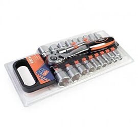 Набір насадок торцевих з трещіткою 1/2'' 20 шт MIOL 58-148