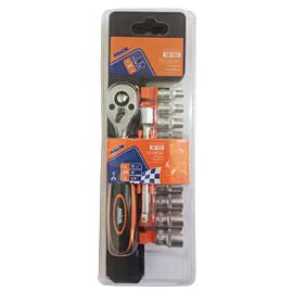 Набір насадок торцевих з трещіткою 1/4'' 12 шт MIOL 58-152