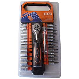 Набір насадок торцевих з трещіткою 1/4'' 28 шт MIOL 58-157