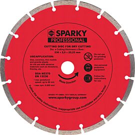 Алмазний диск з сегментним перетином Sparky 115х18x22,23мм.