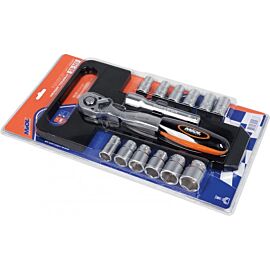 Набір насадок торцевих з трещіткою 1/2'' 14 шт MIOL 58-145