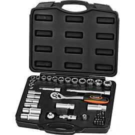 Набір насадок торцевих з трещіткою 3/8" 39 шт MIOL 58-185