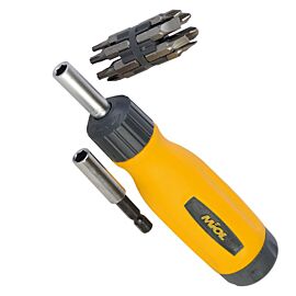 Викрутка реверсійна з бітами MIOL 65-060 [14 од] | Набір біт