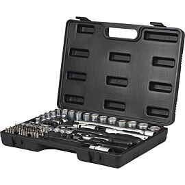 Набір насадок торцевих з трещітками 1/2 "і 1/4" Expert E-58-072 [72 од] | Набір головок, набір ключів