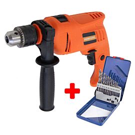 Акция! Дрель ударный REBINER RID-1050 + Набор свердл по металлу [829 грн]