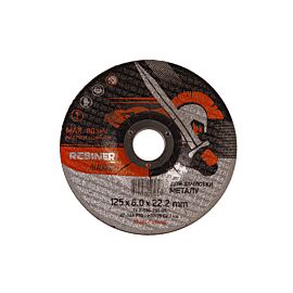 Круг шлифовальный Rebiner по металлу 125 × 6.0 × 22.2 мм (вогнутый)