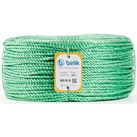 Канат поліпропіленовий 5 мм, 200 м в бухті Birlik (різні кольори)