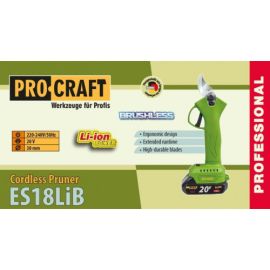 Ножиці акумуляторні PROCRAFT ES-18LiB (з АКБ 20/2 та ЗАР.ПРИСТР.)