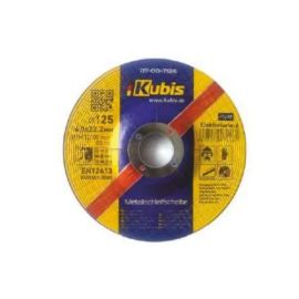 Круг зачисний (125*6.0*22 мм) по металу і нержавіючій сталі Kubis 07-00-7126